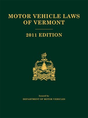 cover image of Motor Vehicle Laws of Vermont
